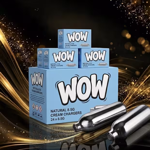 Кутия 24 капсули WOW 8.5g – райски газ на капсула за балони и сметана, София